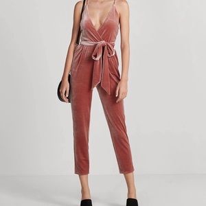 Express Pink Velvet Jumpsuit!